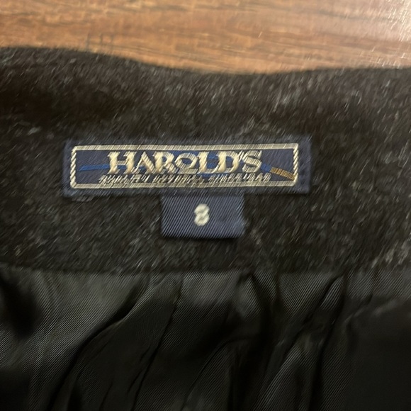 Harold’s Black and Gray Wool Skirt Size 8 - Picture 2 of 10